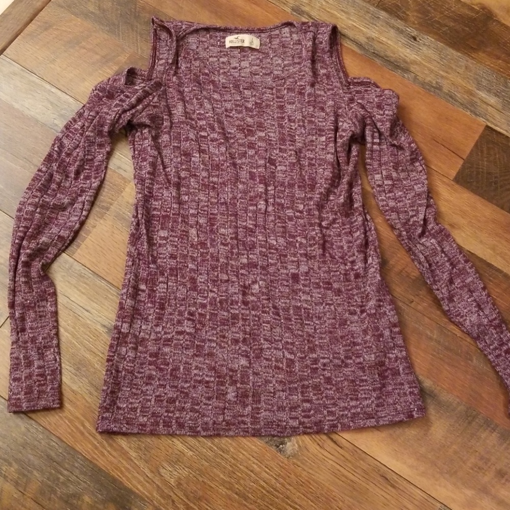 Cold Shoulder Maroon Shirt